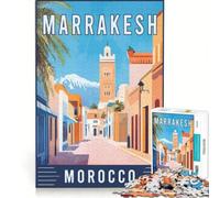 Rompecabezas de 1000 Piezas para Adolescentes, Marrakech en Marruecos, Juegos relajantes, Actividades Divertidas para Hacer en casa, un Gran Regalo para los Amantes de los Videojuegos 38x52cm