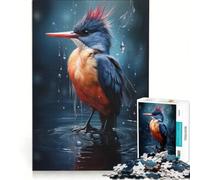 Rompecabezas de 1000 Piezas para Adolescentes Martín Pescadores en su hábitat, Juegos relajantes, desafío difícil, colección de Artistas, Bellas Artes 38x52cm