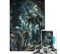 Rompecabezas de 1000 Piezas para Adolescentes Más allá de Las fronteras alienígenas Rompecabezas Que Pone a Prueba tu ingenio Un desafío difícil de completar (tamaño 50x75cm)