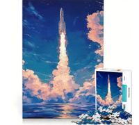 Rompecabezas de 1000 Piezas para Adolescentes Más allá del Horizonte: Cohete hacia Las Estrellas, Juguetes antiestrés, difícil y desafiante, cumpleaños 50x75cm