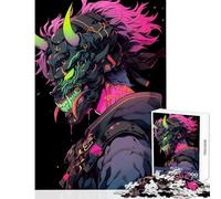 Rompecabezas de 1000 Piezas para Adolescentes máscara ciberpunk Oni Juguete Educativo Regalo para Mujeres y Hombres Juegos de relajación interacción Entre Padres e Hijos tamaño 38x26cm