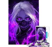 Rompecabezas de 1000 Piezas para Adolescentes Máscara de Calavera gótica para niña Un Reto para completar Decoración Juegos relajantes para Mayores de 14 años (50x75cm)