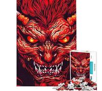 Rompecabezas de 1000 Piezas para Adolescentes Máscara de Demonio samurái Rompecabezas de Corte preciso para Adolescentes Ideal para la interacción Entre Padres e Hijos cumpleaños