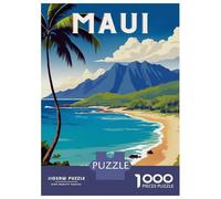 Rompecabezas De 1000 Piezas para Adolescentes Maui Hawaii Travel Rompecabezas para Adolescentes Juguetes Antiestrés Regalo De Cumpleaños para Cumpleaños, Navidad 38x26cm/1000pcs