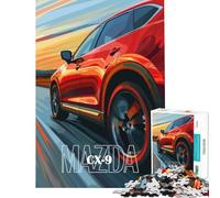 Rompecabezas de 1000 Piezas para Adolescentes Mazda CX - SUV Rojo Difícil y desafiante Decoración Juegos educativos para Mayores de 14 años 50x75cm