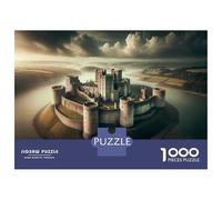 Rompecabezas De 1000 Piezas para Adolescentes Medieval Castle on Water Rompecabezas Juegos Divertidos para La Diversión Familiar Oferta como Regalos para Toda La Familia 52x38cm/1000pcs