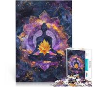 Rompecabezas de 1000 Piezas para Adolescentes Meditación de Serenidad Cósmica Juego Intelectual Interacción Entre Padres e Hijos 52x38cm