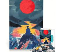 Rompecabezas de 1000 Piezas para Adolescentes Meditaciones samurái Juegos educativos interacción Entre Padres e Hijos 50x75cm