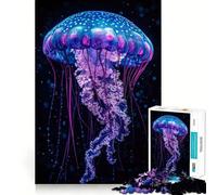 Rompecabezas de 1000 Piezas para Adolescentes Medusa bioluminiscente,Juego de articulación, Juego cognitivo,Regalo,Juego Relajante,Actividad Divertida para cumpleaños (38x52cm)