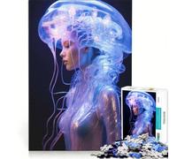 Rompecabezas de 1000 Piezas para Adolescentes Medusa, Chica Cyberpunk, Juegos para Relajarse, Actividades Divertidas en casa, cumpleaños y Navidad 38x52cm