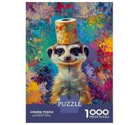 Rompecabezas De 1000 Piezas para Adolescentes Meerkat in A Roll Rompecabezas para Adolescentes Juguetes Antiestrés Regalos para Mujeres Regalos para Reducir El Estrés 38x26cm/1000pcs