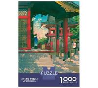 Rompecabezas De 1000 Piezas para Adolescentes Meguro Fudo Temple Rompecabezas para Adultos Juegos De Relajación Decoración del Hogar Desafío Educativo 38x26cm/1000pcs