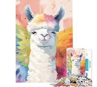 Rompecabezas de 1000 Piezas para Adolescentes Meme de Alpaca Juego Familiar Juguetes adictivos para Cultivar la Paciencia Regalo Divertido difícil (tamaño 75x50cm)