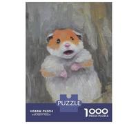 Rompecabezas De 1000 Piezas para Adolescentes Meme Hamster Art Animal Rompecabezas para Adultos Juegos De Relajación Desafío Difícil Regalo De Cumpleaños, Regalos, 38x26cm/1000pcs