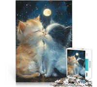 Rompecabezas de 1000 Piezas para Adolescentes Meowance de luz de Luna Juego Intelectual de Juguete Lista de Deseos con Papá Noel 50x70cm