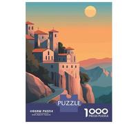 Rompecabezas De 1000 Piezas para Adolescentes Meteora Monasteries Rompecabezas para Adultos Juegos De Relajación Regalos De Cumpleaños para Amigos Y Familiares 52x38cm/1000pcs