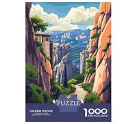 Rompecabezas De 1000 Piezas para Adolescentes Meteora Monasteries Trail Greece Art Rompecabezas para Adultos Juguetes Antiestrés Desafío Difícil Desafiante De Completar 52x38cm/1000pcs