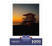 Rompecabezas De 1000 Piezas para Adolescentes Miami Lifeguard Towers Rompecabezas para Adultos Juego De Ingenio Ensamblaje De Patrones Desafiante De Completar 70x50cm/1000pcs