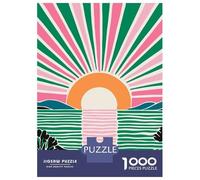 Rompecabezas De 1000 Piezas para Adolescentes Mid Century Modern Sun Rompecabezas para Adolescentes Juego Familiar Mejora La Memoria Cumpleaños Y Navidad 38x26cm/1000pcs