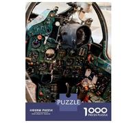 Rompecabezas De 1000 Piezas para Adolescentes Mig21 Cockpit ColdWar Jet Rompecabezas para Adolescentes Juguetes DIY Análisis Y Lógica para Cumpleaños, Navidad 70x50cm/1000pcs