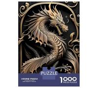 Rompecabezas De 1000 Piezas para Adolescentes Mighty Golden Dragon Rompecabezas para Adultos Juegos De Relajación Desafío Difícil Desafío Educativo 52x38cm/1000pcs