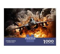 Rompecabezas De 1000 Piezas para Adolescentes Military Jet Fighter-1 Rompecabezas para Adultos Juegos Relajantes Vacaciones En Casa Matar El Tiempo Desafiante De Completar 52x38cm/1000pcs