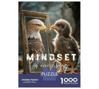 Rompecabezas De 1000 Piezas para Adolescentes Mindset Is Everything Rompecabezas Juegos Relajantes Decoración De Pared Regalos para Amigos Y Familiares 70x50cm/1000pcs