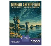 Rompecabezas De 1000 Piezas para Adolescentes Mingan Archipelago National Park Reserve Rompecabezas para Adultos Juegos Divertidos Desafío Difícil para Cumpleaños, Navidad 38x26cm/1000pcs
