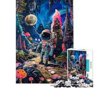 Rompecabezas de 1000 Piezas para Adolescentes Mini Rompecabezas del Astronauta en el País de Las Maravillas para Adultos Juego práctico para aliviar el estrés Regalo de cumpleaños