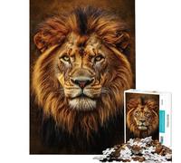 Rompecabezas de 1000 Piezas para Adolescentes Mirada de león majestuosa Divertidos Juegos Juguetes adictivos para Cultivar la Paciencia Regalos de cumpleaños Ideales para Parejas (tamaño 75x50cm)