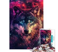 Rompecabezas de 1000 Piezas para Adolescentes Mirada del Lobo Galáctico Juego práctico y adictivo para Cultivar la Paciencia Regalos de cumpleaños Una Obra de Arte (tamaño 38x26cm)