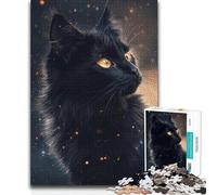 Rompecabezas de 1000 Piezas para Adolescentes, Mirada Felina encantada, Vacaciones en casa, Tiempo Libre, Regalo de cumpleaños para Mayores de 14 años, 38x26cm