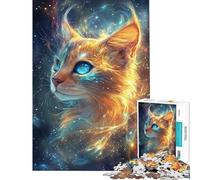 Rompecabezas de 1000 Piezas para Adolescentes Mirada Felina Estelar Rompecabezas de precisión para Adolescentes Desafío Educativo Regalo de cumpleaños 38x52cm