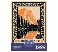Rompecabezas De 1000 Piezas para Adolescentes Mirror Lake Yosemite Illustration Rompecabezas para Adultos Juego Familiar Pero Divertido Y Humorístico Regalos para Reducir El Estrés 70x50cm/1000pcs