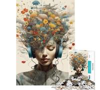 Rompecabezas de 1000 Piezas para Adolescentes Mis melodías ayudan a ejercitar el Cerebro Una Obra de Arte Juegos Divertidos Apto para Mayores de 14 años (38x26cm)