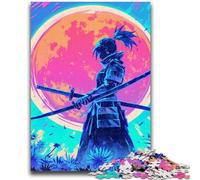 Rompecabezas de 1000 Piezas para Adolescentes, Misterioso Ninja samurái, desafiante Juego Familiar, Educativo para cumpleaños y Navidad, 26x38cm