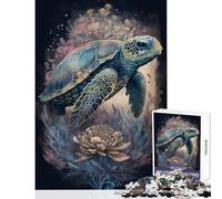 Rompecabezas de 1000 Piezas para Adolescentes misticismo Tortuga decoración del hogar Juguetes Regalo de cumpleaños Juego Imposible colección de Artistas Bellas Artes tamaño 38x26cm