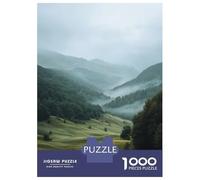 Rompecabezas De 1000 Piezas para Adolescentes Misty Mountain Valley Rompecabezas para Adultos Juguetes Antiestrés Corte De Precisión Regalos para Amigos Y Familiares 38x26cm/1000pcs