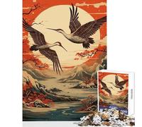Rompecabezas de 1000 Piezas para Adolescentes mitología Japonesa grulla decoración del hogar Juguetes Obras de Arte Regalo Juegos Divertidos Entrena tu Cerebro y Tus Manos tamaño 50x75cm