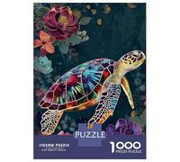 Rompecabezas De 1000 Piezas para Adolescentes Mixed Media Sea Turtle Rompecabezas para Adultos Juego Práctico Decoración De Pared Oferta como Regalos para Toda La Familia 52x38cm/1000pcs