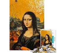 Rompecabezas de 1000 Piezas para Adolescentes Mona Lisa Arte de Gustav Klimt Rompecabezas para Adultos Juegos relajantes desafío difícil cumpleaños (tamaño 38x52cm)
