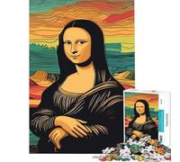 Rompecabezas de 1000 Piezas para Adolescentes Mona Lisa Arte de Mediados de Siglo Patrón difícil y desafiante Juego Imposible de armar Apto para Mayores de 14 años (38x26cm)