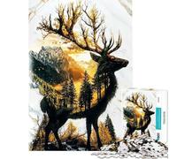 Rompecabezas de 1000 Piezas para Adolescentes Monarca Verde del Bosque Dorado Juguete de Rompecabezas para Adultos Decoración de Pared Mejora la Memoria Regalos para Amigos y Familiares (38x26cm)