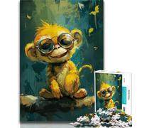Rompecabezas de 1000 Piezas para Adolescentes, Monito Amarillo, 1000 Piezas para Adultos, Regalo de cumpleaños, decoración de Pared para Mayores de 14 años (tamaño 38x26cm)
