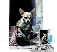 Rompecabezas de 1000 Piezas para Adolescentes Monje Chihuahua Ayuda a ejercitar el Cerebro Una Obra de Arte Juegos Divertidos Apto para Mayores de 14 años (38x52cm)