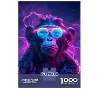 Rompecabezas De 1000 Piezas para Adolescentes Monkey Animal Space Rompecabezas para Adultos Juego Práctico Pero Divertido Y Humorístico para Cumpleaños, Navidad 52x38cm/1000pcs