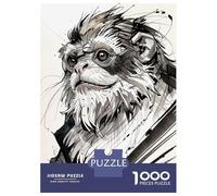 Rompecabezas De 1000 Piezas para Adolescentes Monkey Portrait in Ink Rompecabezas para Adultos Juego Práctico Decoración del Hogar Cumpleaños Y Navidad 38x26cm/1000pcs