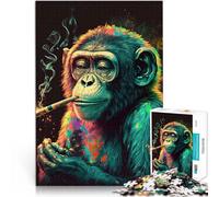 Rompecabezas de 1000 Piezas para Adolescentes Mono de Marihuana Juguetes Juegos Educativos Antiestrés Mejorar el Amor Entre Parejas 38x26cm