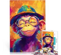 Rompecabezas de 1000 Piezas para Adolescentes Mono Sonriente Juguetes de Juego para Regalo Familiar Grandes Regalos y Juguetes 75x50cm