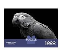 Rompecabezas De 1000 Piezas para Adolescentes Monochrome Parrot Portrait Rompecabezas para Adultos Juego De Ingenio Análisis Y Lógica Actividades Divertidas En Casa, 70x50cm/1000pcs